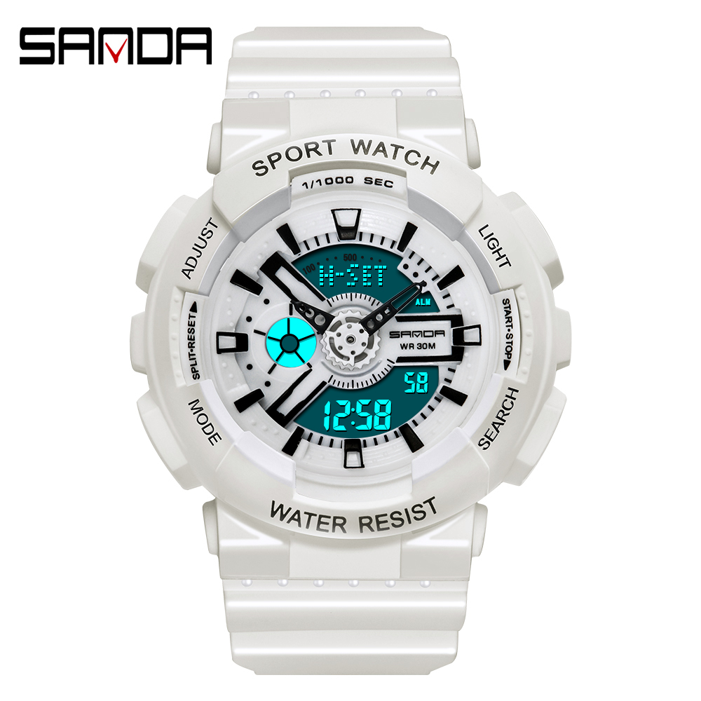 Outdoor Sport Watch - 샌다 탑 브랜드 야외 스포츠 화이트