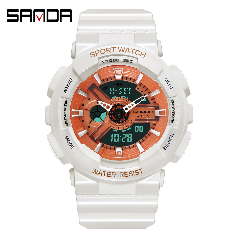 샌다 탑 브랜드 야외 스포츠 화이트 디지털 시계, 여성 - Outdoor Sport Watch 리뷰 및 가격