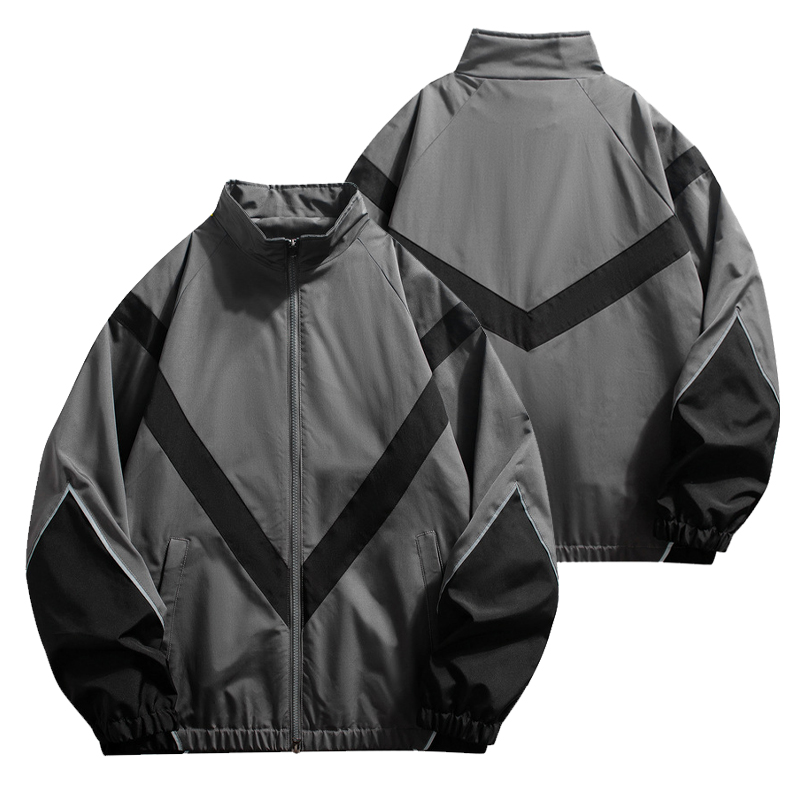 남성용 지퍼 스탠드 칼라 레이싱 재킷, 하이 스트리트  - Outdoor Sport Logo 리뷰 및 가격