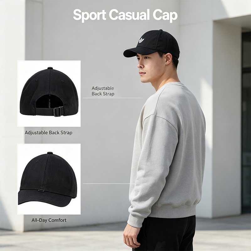아디다스 블랙 야구 모자 부드러운 면 조절 가능한 백  - Outdoor Sport Logo 리뷰 및 가격